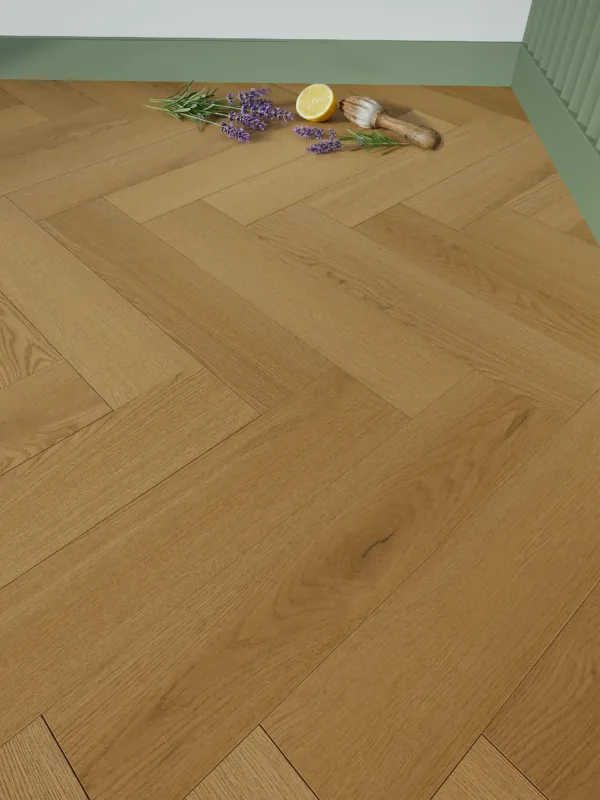 Bella Floor Herringbone hybrid flooring detail