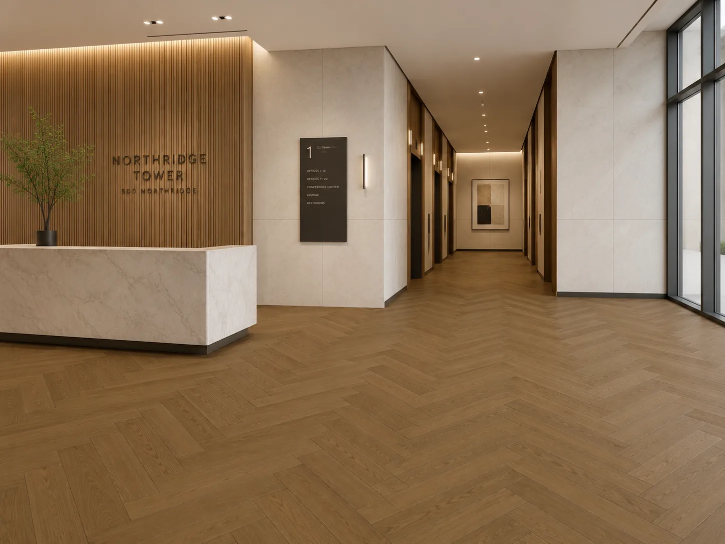 Hotel lobby flooring interior