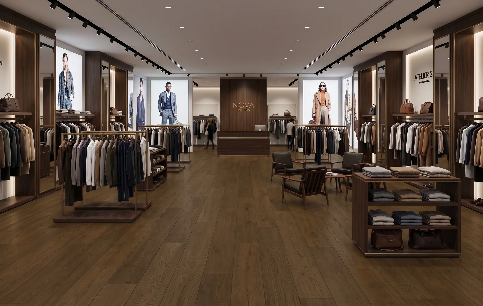 Boutique space flooring interior