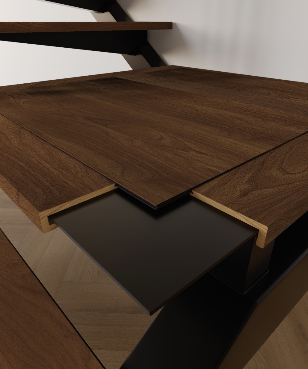 Flush Stair Nose American Walnut