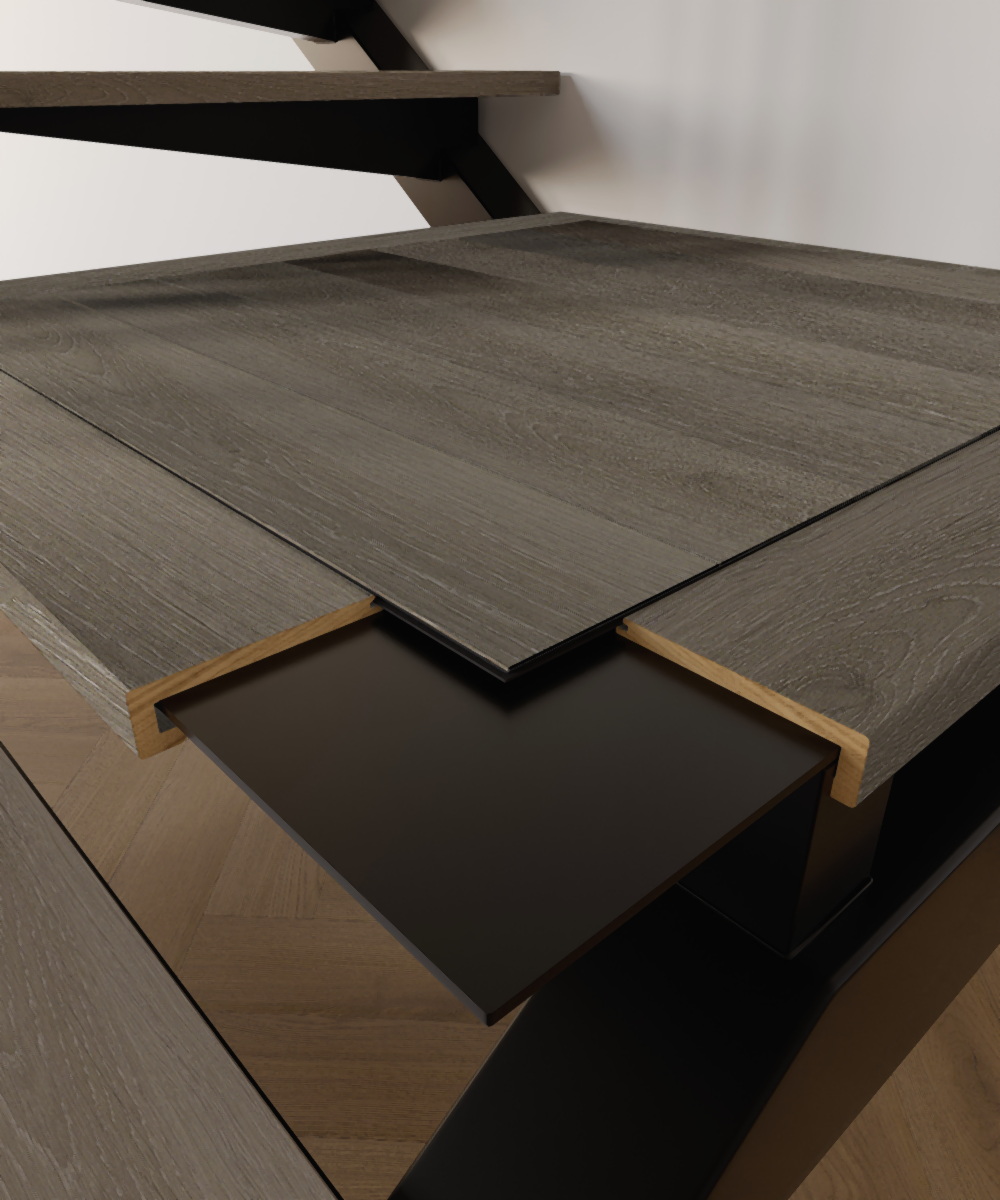 Flush Stair Nose Grey White